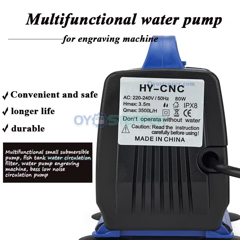 80W 220V 3500L/H CNC Spindle Motor Water Pump for Water Cooled Spindle Motor